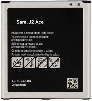 TECHQPMENT Mobile Battery For  Samsung J2 Ace Samsung Galaxy J5 | SM-J500F | SM-J500G | SM-J500Y | SM-J500M | SM-J500H (Model : EB-BG530CBU / EB-BG530BBC / EB-BG530BBE / EB-BG530CBN / EB-BG530CBE / EB-BG530BBU / EB-BG531BBE / EB-BG531BBN J5|J2 (2016)|ON5|J3 J5|J2 (2016)|ON5|J3 J5|J2 (2016)|ON5|J3, BG530, 2600MAH|| Power Capacity : 2600mAh) (ORIGINAL TESTED BACKUP GUARANTEED 100%)
