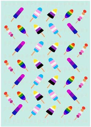 Pride Pops Digital Art Print, Matte Finish 350 gsm Paper Photographic Paper