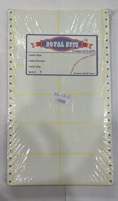 ROYAL STIC 76×48×2 Self Adhesive Paper Label