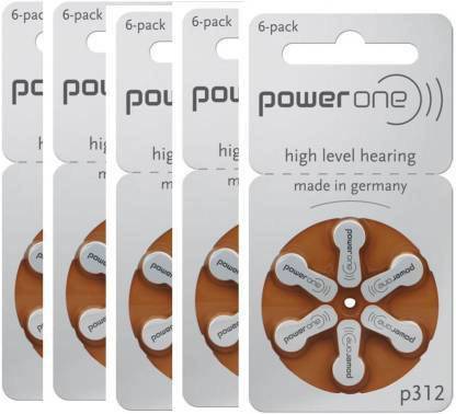 Power one P312 Hearing Aid Batteries 1.45V 5 patta (30 battery) Button Cells Stethoscope Case (Silver) One P312 Hearing Aid Batteries=001 Stethoscope Case