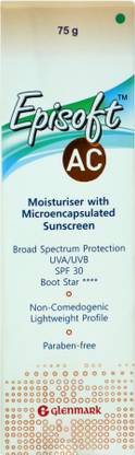 Episoft Sunscreen - SPF 50 AC Moisturiser with Microencapsulated Sunscreen 75 gm