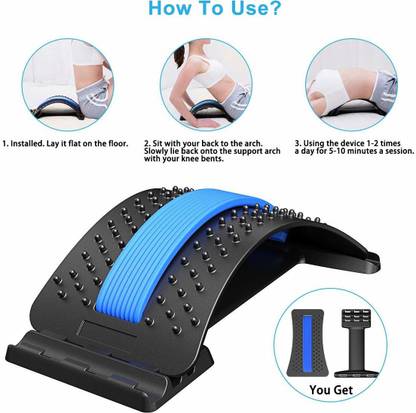VDCart Back Stretcher Spinal Pain Relieve Lumbar Support, Multi-Level Back Massager Back / Lumbar Support