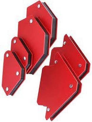 techno tronics 6pc Multi Angle magnetic welding holder clamps set with 2 pc x 3 inch arrow type, 2pc x triangle and 2pc x mini, strong magnet pull for accurate alignment in fabrication works Pack of 6 pc Inverter Welding Machine
