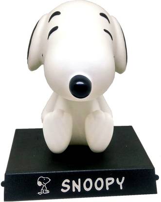 Trunkin Snoopy Dog Bobble Head Bobble Spring Dancing Doll Toy Car Dashboard Bounce Toys for Car Interior (White)