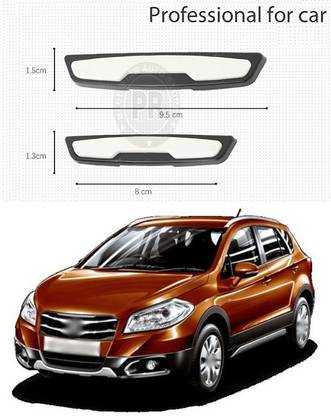 PECUNIA Car Door Edge Guards Defender Auto Door Ding Scratch Protector Truck Rubber Trim Guard Sticker Exterior Car Accessories for Most Car (white Silver,4 Pieces) a171 Matte, Glossy, Chrome Maruti S-Cross Side Garnish