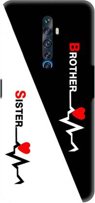 NDCOM Back Cover for RENO2 F Brother Sister Love Printed