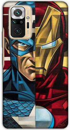 itrusto Back Cover for Mi RedMI Note 10 Pro Caipatin America and Iron MAN PRINTED Back Cover