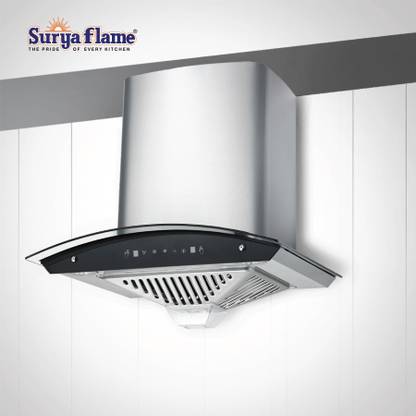 Suryaflame COOKER HOOD VERONA 60 SS GC-TAC Auto Clean Wall Mounted Multicolor 1200 CMH Chimney