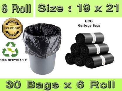 Vruta PACK OF 6 Medium 15 L Garbage Bag  Pack Of 180