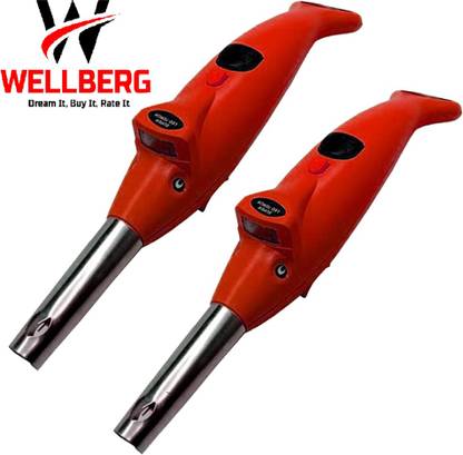 WELLBERG 2in1 Plastic Kitchen Dolphin Shape Electric Gas Lighter with Led Torch (Multicolour) - Set of 2 Plastic Electronic Gas Lighter
