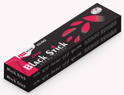 LIBERTY Black Aroma Incense Sticks|Low Smoke|Floral-Fragrance Floral & Woody