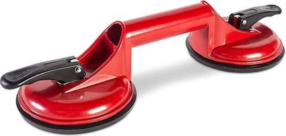 HBD SALES Heavy Duty and Work Suction Cup Head Glass Carrying Vacuum Handle Lifter Puller Lever Tool Holder Aluminium Metal Body 100 Kg Capacity Working Hand Support Tool Dent Puller Easy Lift the Glass Marbal Tiles Granite stone Mirror etc Lever Tool