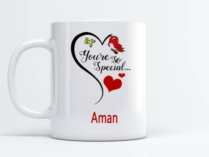 MM9E You Are So Special Aman Printed , I Love You Aman , Aman Name ,Valentine's day , Anniversary Gift , Happy Birthday Gift , Rakhi , Husband, Brother Ceramic Coffee Mug