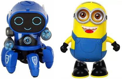 LIBRA Dancing Minion with Music Flashing Lights & Bot Robot With Musical Toy