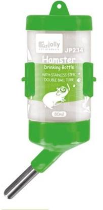 Petzlifeworld Automatic Drinking Water Feeder Bottle for Hamster / Mice / Rabbit / Guinea Pig 80 ML ( Green ) Round Plastic Pet Bottle