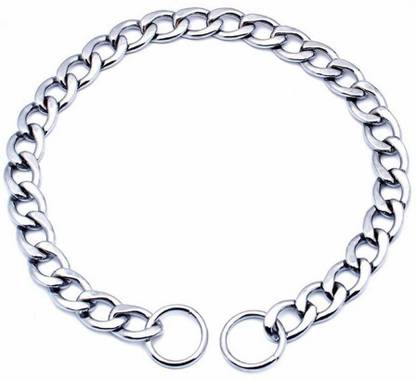 Woofy Stainless Steel Chock Chain for Dog 10 No, 24 Inch Plain Dog Collar Charm