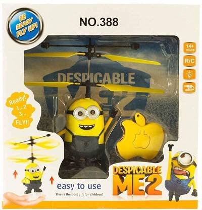 beauty fly Despicable Me 2 Flying Minion Minion Helicopter with Infrared Sensor Automatic Floating and Intelligent Identification for Kids
