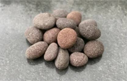 Naturally Green red/brown lava pebbles 1 kg Regular Oval Rock Pebbles