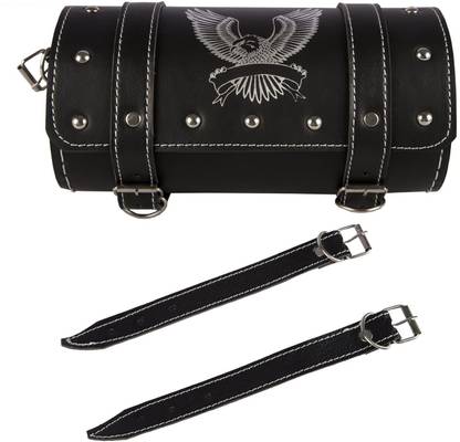 Znee Smart Saddle Bag Black Leatherette Motorbike Saddlebag