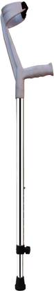 KBG Elbow Crutch Grey Chrome Height Adjustable Men/Women/Old People Patient Walking Stick