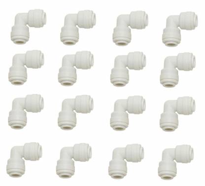 PeoME Ro Water Purifier 1/4 to Pipe Fittings/Pipe Connector/use This Elbow Connector on Ro 1/4 to 1/4 (Set of 16 Piece) Pleated Filter Cartridge
