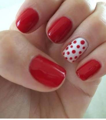 NAIL ART 4524 red, white