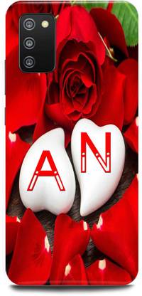Ignite Back Cover for SAMSUNG Galaxy F02s, A LOVES N NAME,A NAME, N LETTER, ALPHABET,A LOVE N NAME