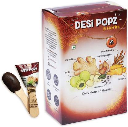 GO DESi DESi POPz - 5 Herbs | No Refined Sugar | Five Herbs | , 40pcs,