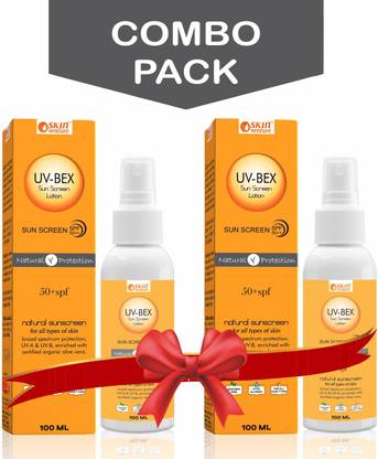 skin venture Sunscreen - SPF 50 PA++ Combo Pack Of Sunscreen Lotion SPF 50+ PA++ (100ML * 2)