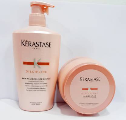 KERASTASE Discipline Bain Fluidealiste Smooth-In-Motion Shampoo & Mask 500 ML Each