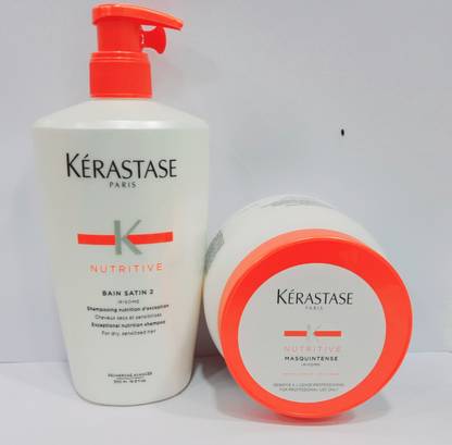 KERASTASE Nutritive Bain Satin 2 Shampoo & Mask 500 ml Each