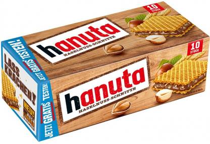 Ferrero Hanuta Hazelnut Chocolate, 220g Cookies Biscuit