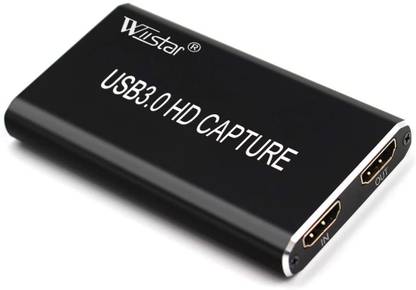 Wiistar USB Type C Cable 0 m HDMI to USB 3.0 Video Capture USB C Video Card with HDMI Loop Out, Broadcast Live Stream and Record, Full HD 1080P Live Streaming Video Game Grabber Converter