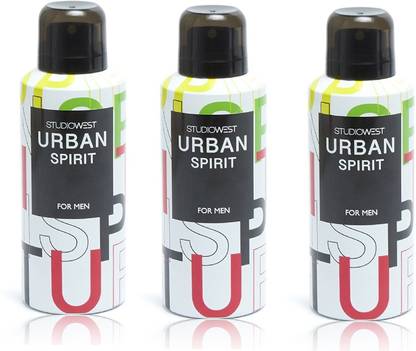 Studio West Urban Spirit DEODORANT PACK OF 03 Body Spray  -  For Men & Women