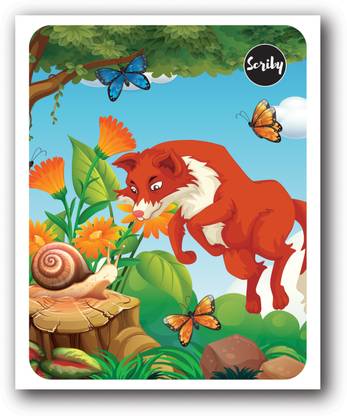 scriby Short Size (190mm x 155mm) Notebook Book-size Notebook One Side Ruled 172 Pages