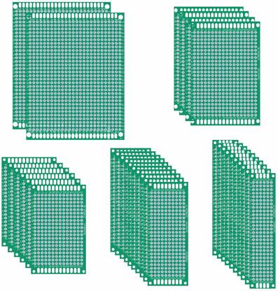 IDUINO 35pcs Double Sided PCB Board Prototype Kit, 5 Sizes Universal Printed Circuit Board for DIY Soldering and Electronic Project Electronic Components Electronic Hobby Kit