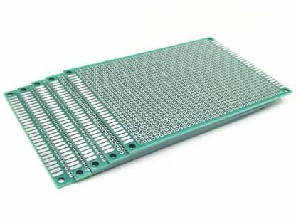 IDUINO 5 Piece Double Sided Prototype Universal PCB Print Circuit Board 9 x 15 cm Green, 5.91" Width, 3.54" Length Electronic Components Electronic Hobby Kit