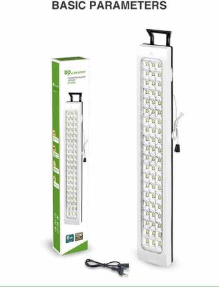 DP.LED DPM 720B PORTABLE RECHARGEABLE EMERGENCY LED LIGHT(6 WATT)Energy Saving( LED:60 LEDs) Large Capacity Battery:3200mAh Rechargeable Battery Auto-on When Blackout Built-in Hook Lantern Emergency Light (WHIT) 8 hrs Lantern Emergency Light