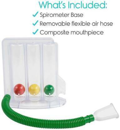 Cloudmall QU-CISER Deep Breathing Respiratory Spirometer/ 3-Balls Lung Exerciser Gym Ball