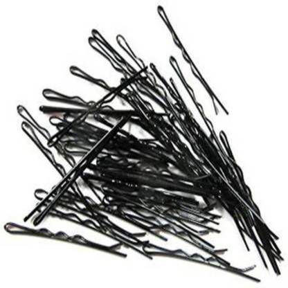 Sharum Crafts 60Pcs Beauty Curved Bobby hair pins for women and girls Hair Pin (Black) Hair Pin