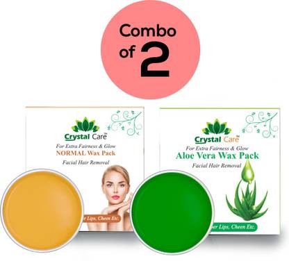 Crystal Care Facial, normal+aloe vera, pack of 2, 200gm Wax