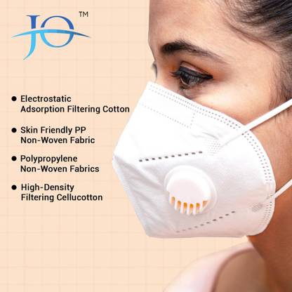 Jo Pharma TI-N95 Filter Earloop Mask Washable, Reusable, Water Resistant