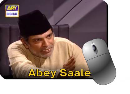 Reeja Creations Funny Abe Saale Mouse Pad Non Slip Base Mousepad