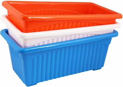 Plants Center Beauty Selection Rectangular Plastic Pots for Plants Plant Container Set