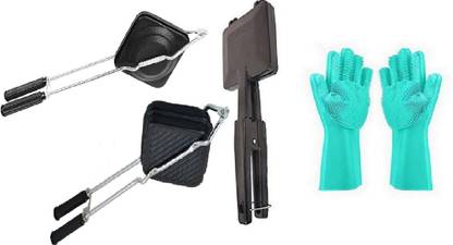 RBGIIT Regular ,Square And Grill Toster Black with Green Dish Cleaning Gloves 0 W Pop Up Toaster