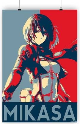 Shingeki No Kyojin Mikasa Propaganda for wall decoration Paper Print
