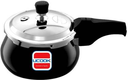 UCOOK Big Belly O Twin Hard Anodised Outer Lid 3.5 L Outer Lid Induction Bottom Pressure Cooker