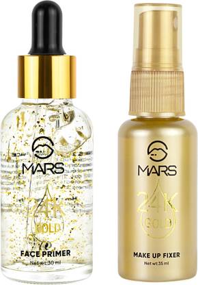 MARS 2 in 1 24 K Gold Primer and Makeup Setting Spray Primer  - 65 ml