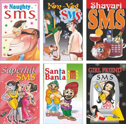 Naughty SMS, Non-Veg SMS, Shayari SMS, Superhit SMS, Santa Banta SMS And Girl Friend SMS | Set Of 6 SMS Books