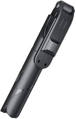 Ample Wings AMW-S3 Selfie Stick with Detachable Wireless Remote, 3 in 1 Function Sturdy Tripod Stand and Mobile Stand Bluetooth Selfie Stick Compatible with All Smart Phones Bluetooth Selfie Stick